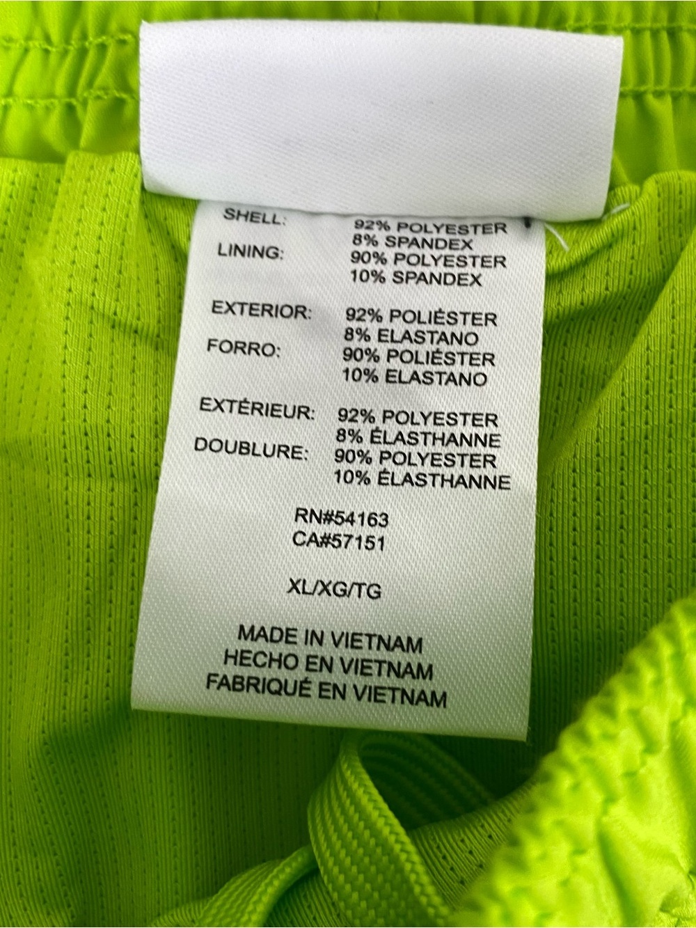 Calvin Klein Mens Trunks Shorts Size XL Swimwear Neon Green UPF 40 Lined NWT - Picture 4 of 15